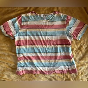 Cathy Daniels Vintage Tee | Striped Pastels